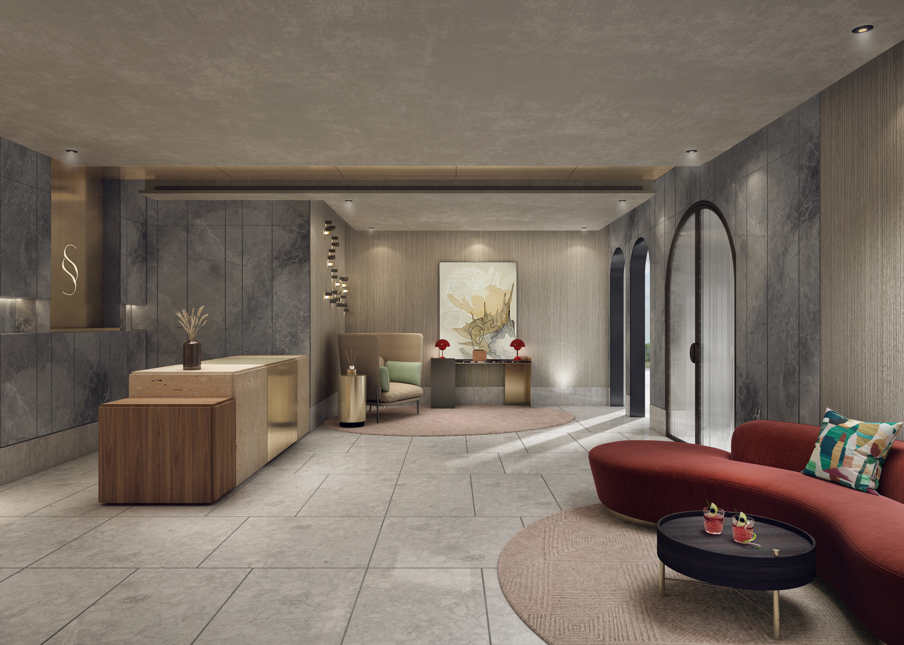 SPA project — Amwell Bahrain hygienic HPL installation